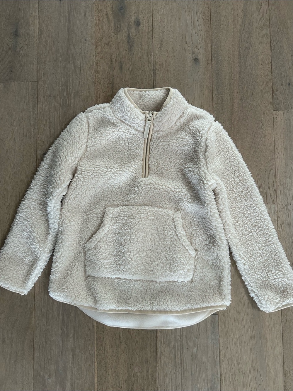 Carters Kids Cream Sherpa Half-Zip Pullover sweater size 8